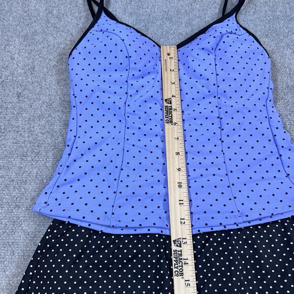 Miraclesuit 3-piece Polka Dot Tankini Swimsuit Set Size 10 Skirted Bottom Bra - Picture 5 of 15